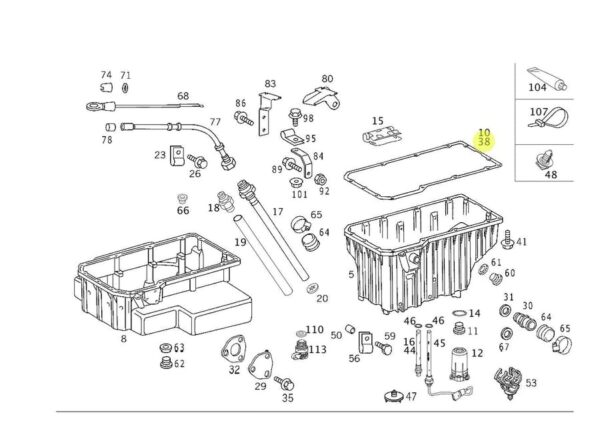 A5410140722 : Empaquetadura de Motor Mercedes-Benz